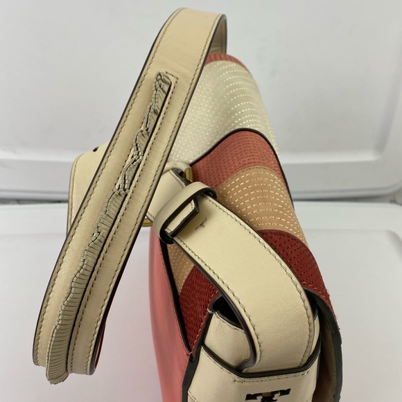 Authentic Tory Burch patchwork Nubuck leather flap - Picture 15 of 16